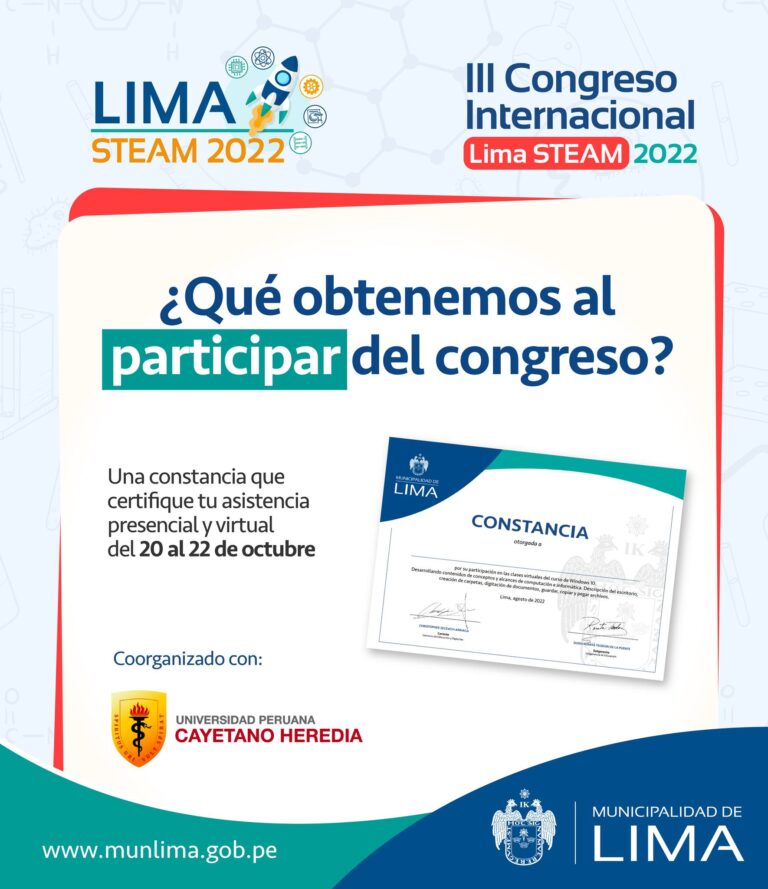 Constancias del III Congreso Lima STEAM